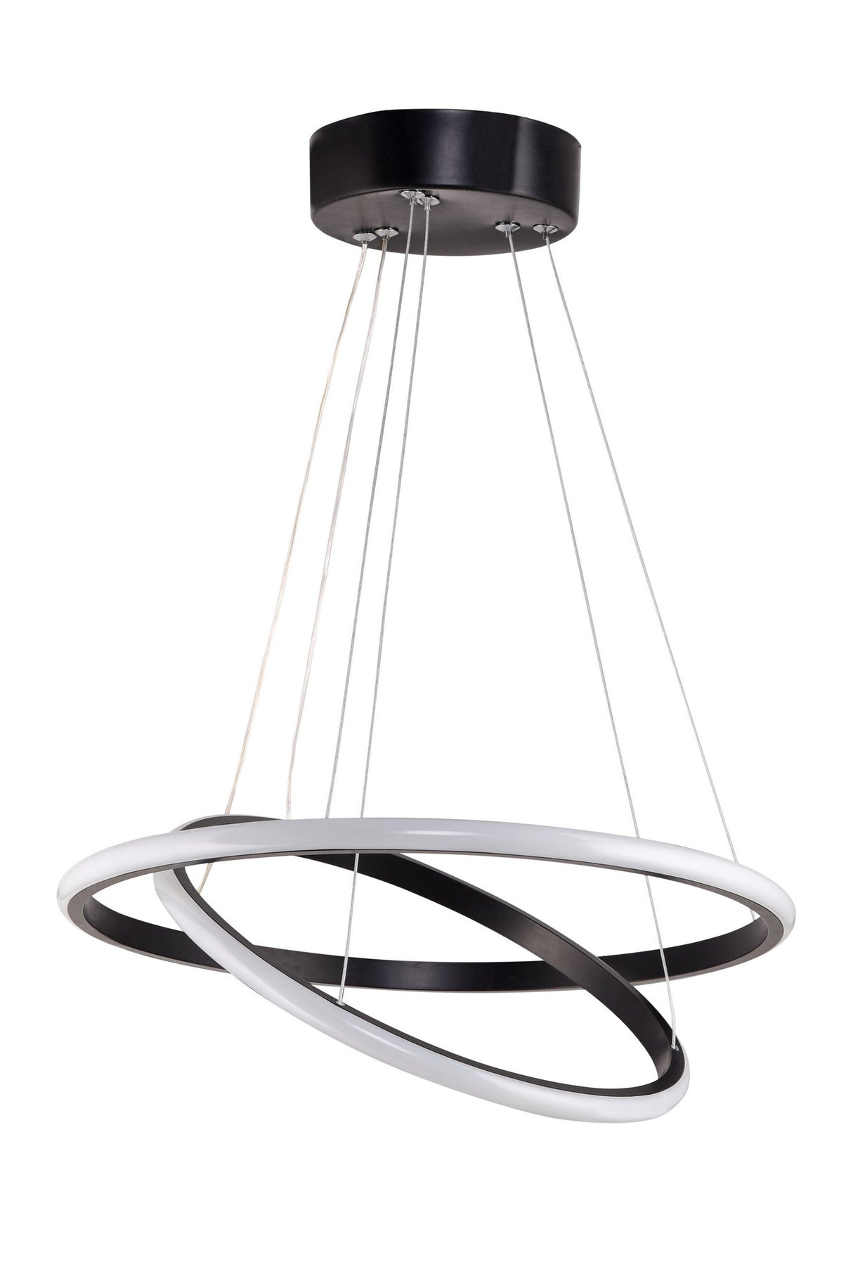 Lustră Leonis Black-Yellow Light, Negru
