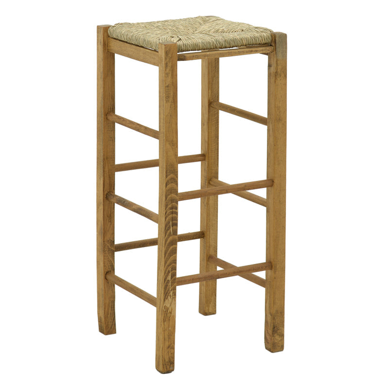 Taburet pentru cafenea fara latime cu covor Bodier-Charchie I din lemn de nuc de la 35x35x78cm