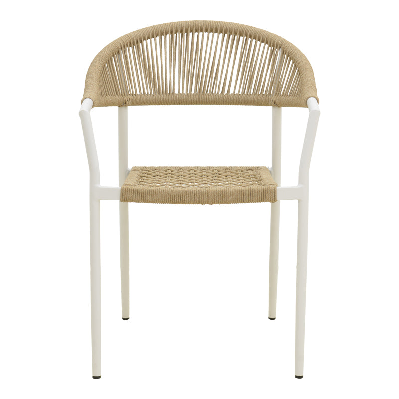 Set grădină Dagyn Ammos, Aluminiu, Alb, 240x90x76 cm