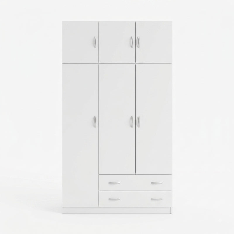 Dulap de haine Alvia, 3 uși, cu extensie superioară, Diverse culori, 150x51x240 cm - Alb | SKU: 200-002080 | Dulap de haine Alvia, 3 uși, cu extensie superioară, 150x51x240 cm, varianta Alb, produs pentru amenajarea locuinței, disponibil online în România la CasaMob