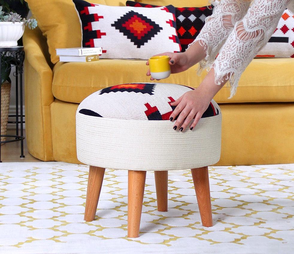 Puf, Multicolor, 46x42x46 cm - Multicolor, SKU 209FLF1110