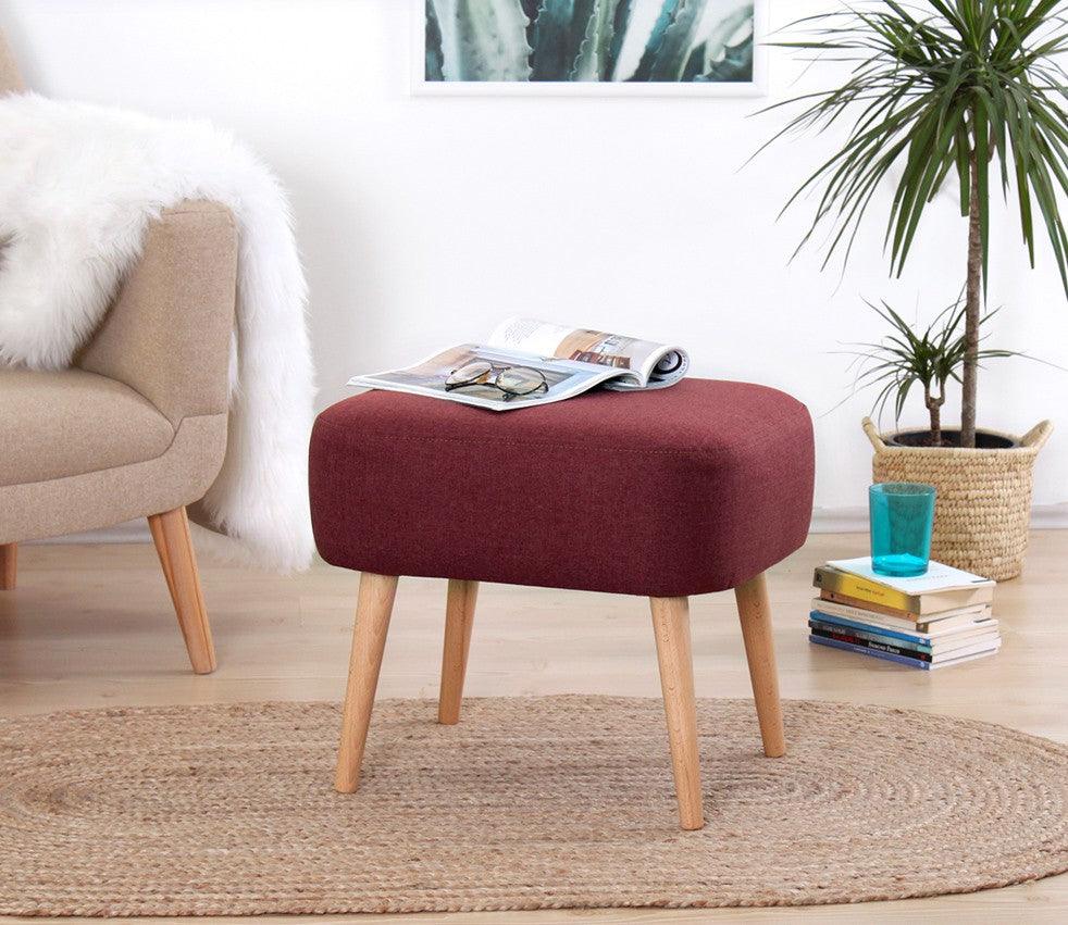 Puf Parrot, Galben, 42x43x50 cm - Rosu bordo, SKU 209FLF1127