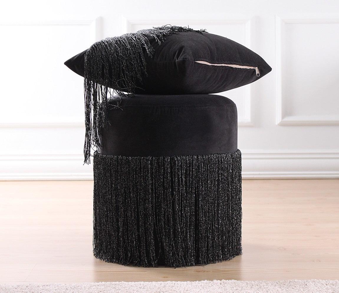 Puf, Gri, 45x40x45 cm - Negru, SKU 209FLF1254