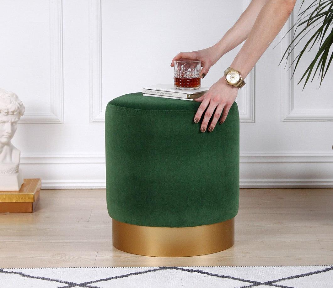 Puf, Roz, 40x45x40 cm - Verde inchis, SKU 209FLF1266