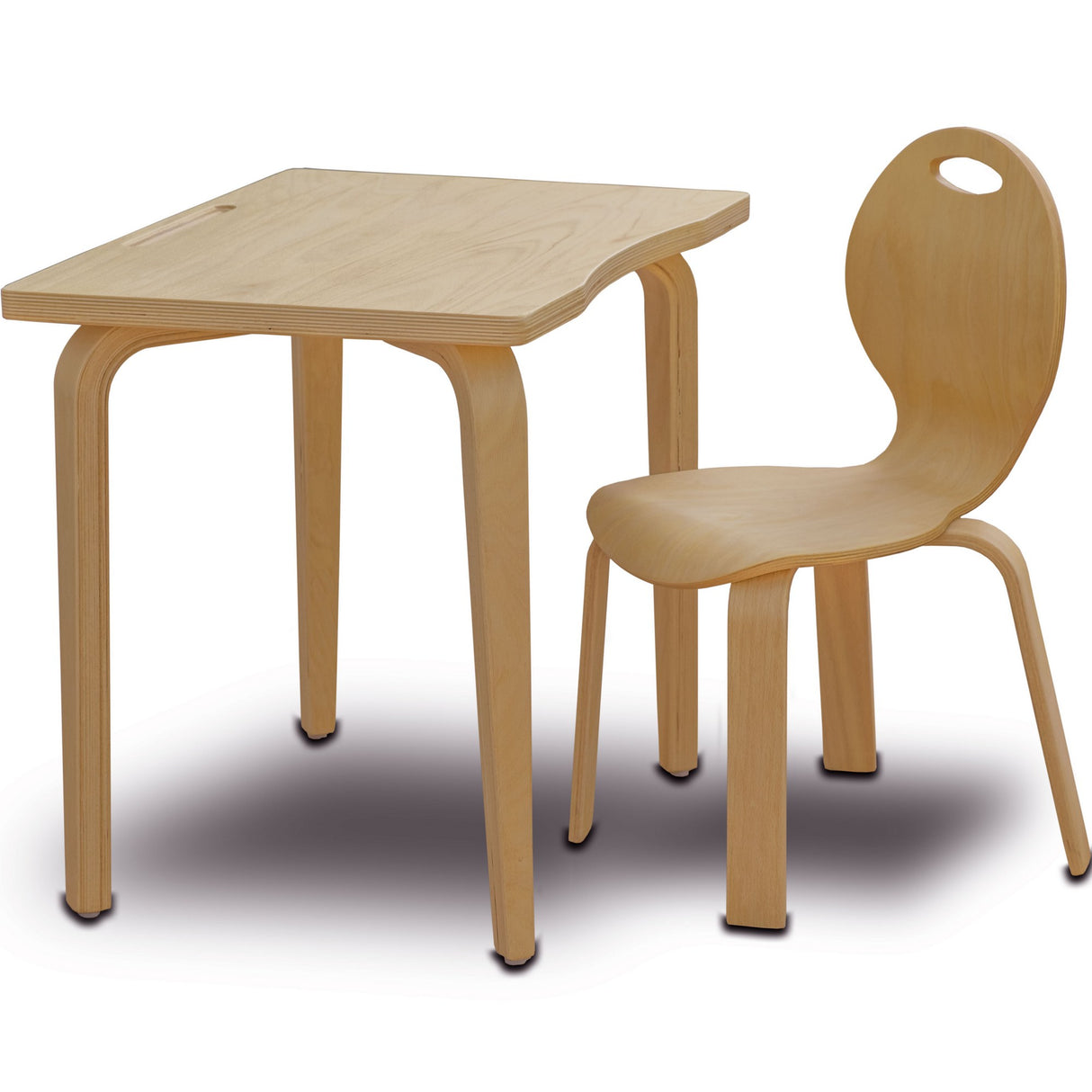 Masă cu scaune 3 bucăți Pearl Table Set, Natur