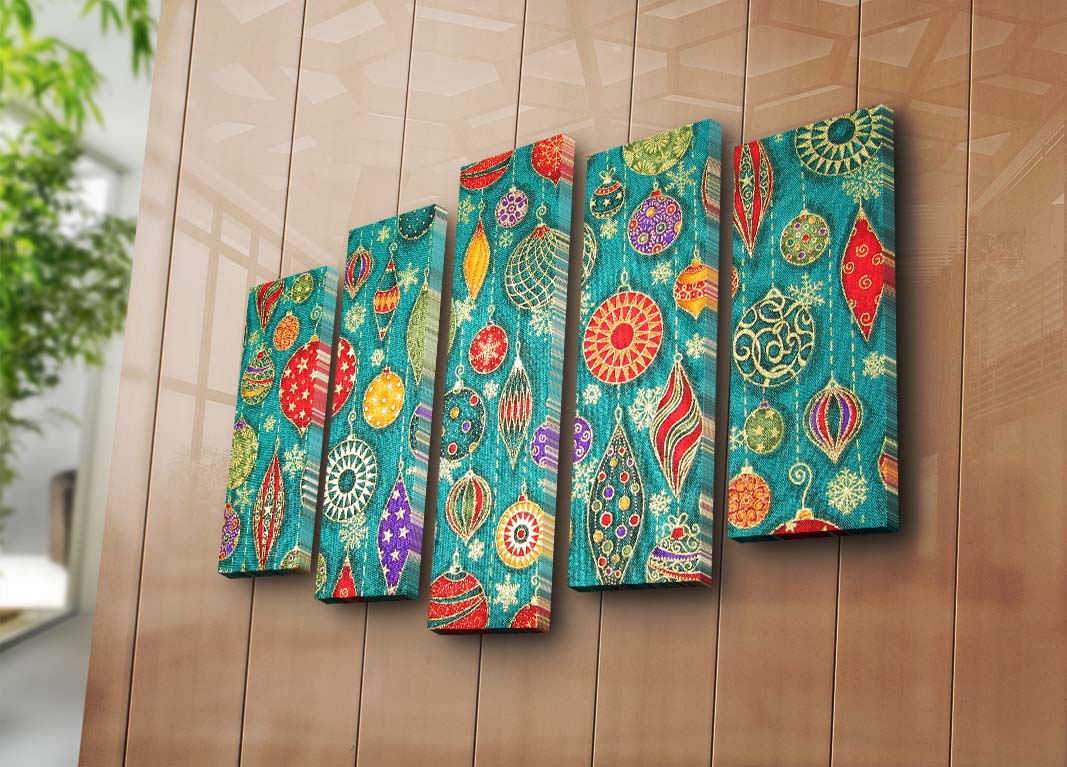 Tablou canvas 5 bucăți 5PATNOEL-10, Multicolor, 105x70x3 cm