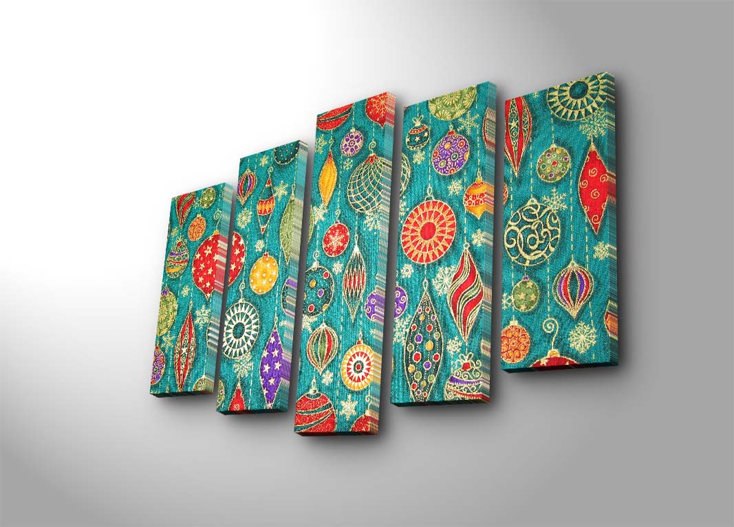 Tablou canvas 5 bucăți 5PATNOEL-10, Multicolor, 105x70x3 cm