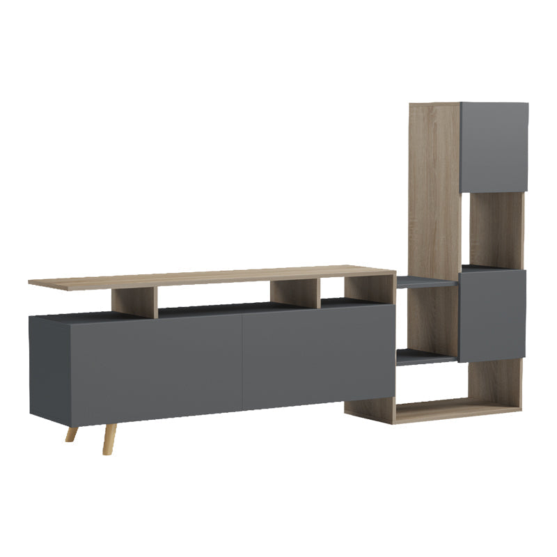 Set mobilă sufragerie Defry, Sonoma-Antracit, 178x32x110 cm