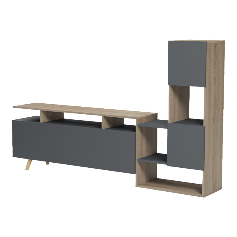 Set mobilă sufragerie Defry, Sonoma-Antracit, 178x32x110 cm