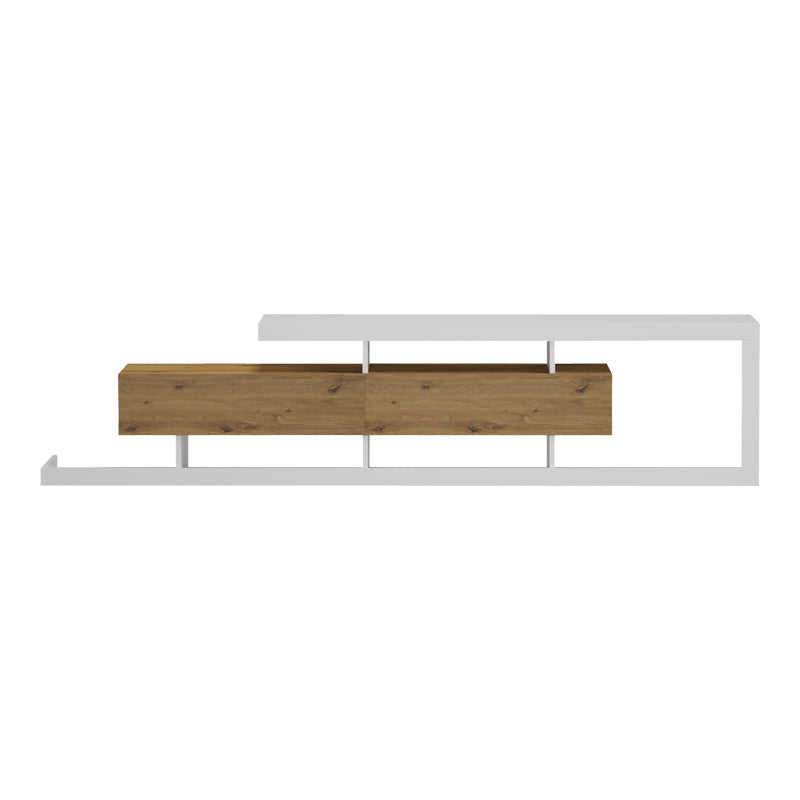 Comodă TV Arbero, Diverse culori, 198x40x45 cm - Alb-Stejar | SKU: 230-000280 | Comodă TV Arbero, 198x40x45 cm, varianta Alb-Stejar, produs pentru amenajarea locuinței, disponibil online în România la CasaMob