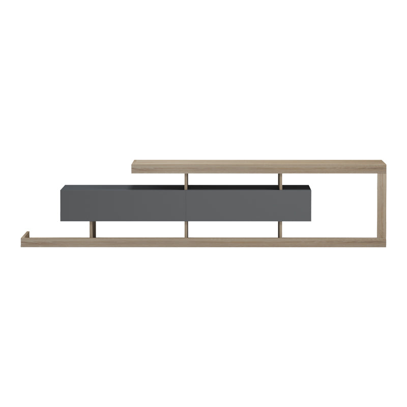 Comodă TV Arbero, Diverse culori, 198x40x45 cm - Antracit-Sonoma | SKU: 230-000281 | Comodă TV Arbero, 198x40x45 cm, varianta Antracit-Sonoma, produs pentru amenajarea locuinței, disponibil online în România la CasaMob