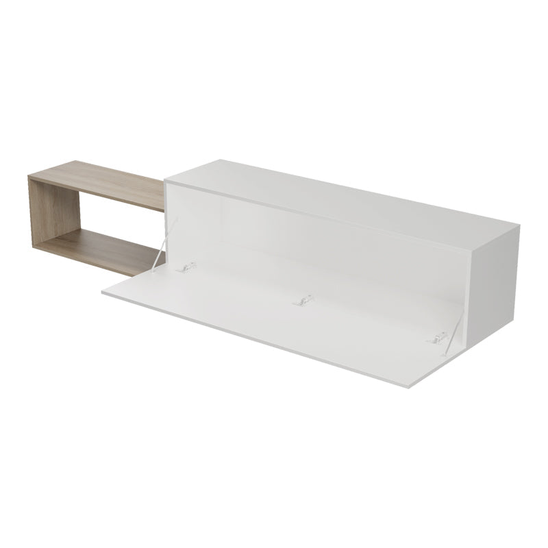 Comodă TV Olande, Diverse culori, 210x35x48 cm - Sonoma-Alb | SKU: 230-000283 | Comodă TV Olande, 210x35x48 cm, varianta Sonoma-Alb, produs pentru amenajarea locuinței, disponibil online în România la CasaMob