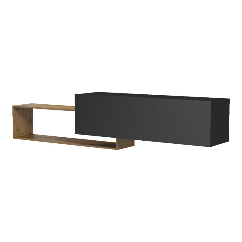 Comodă TV Olande, Diverse culori, 210x35x48 cm - Stejar-Negru | SKU: 230-000284 | Comodă TV Olande, 210x35x48 cm, varianta Stejar-Negru, produs pentru amenajarea locuinței, disponibil online în România la CasaMob