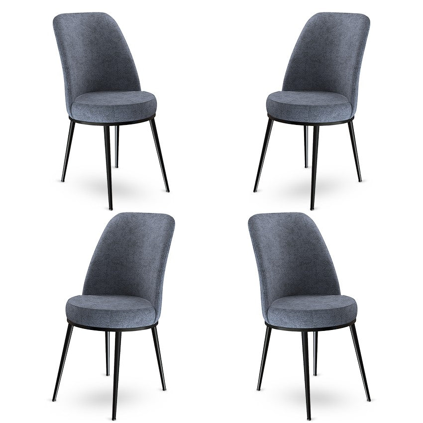Set de scaune Dexa, Diverse culori, Diverse configurații, 45x42x89 cm - Fumuriu - Negru - 4 bucăți | SKU: 240CHR1367 | Set de scaune Dexa, 45x42x89 cm, varianta Fumuriu - Negru - 4 bucăți, produs pentru amenajarea locuinței, disponibil online în România la CasaMob