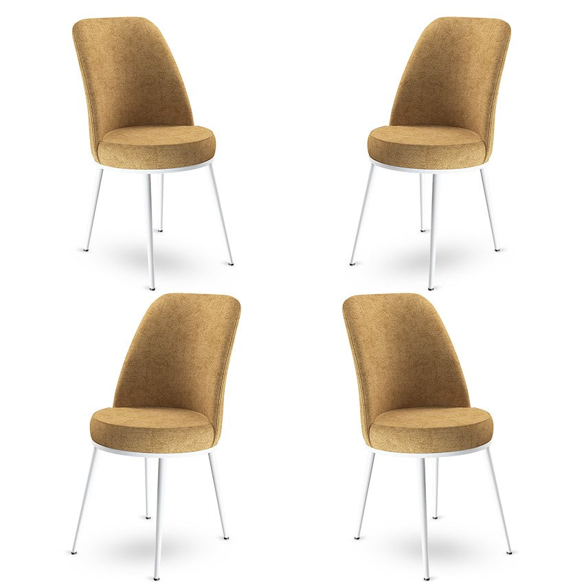 Set de scaune Dexa, Diverse culori, Diverse configurații, 45x42x89 cm - Cappuccino - Alb - 4 bucăți | SKU: 240CHR1381 | Set de scaune Dexa, 45x42x89 cm, varianta Cappuccino - Alb - 4 bucăți, produs pentru amenajarea locuinței, disponibil online în România la CasaMob
