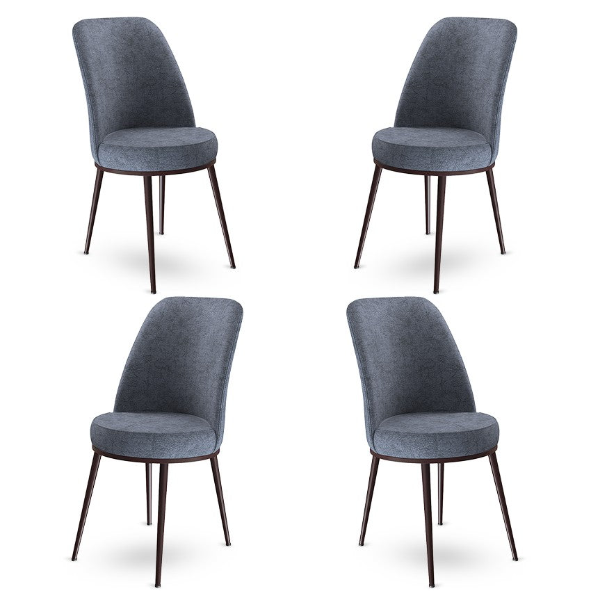 Set de scaune Dexa, Diverse culori, Diverse configurații, 45x42x89 cm - Fumuriu - Maro - 4 bucăți | SKU: 240CHR1397 | Set de scaune Dexa, 45x42x89 cm, varianta Fumuriu - Maro - 4 bucăți, produs pentru amenajarea locuinței, disponibil online în România la CasaMob