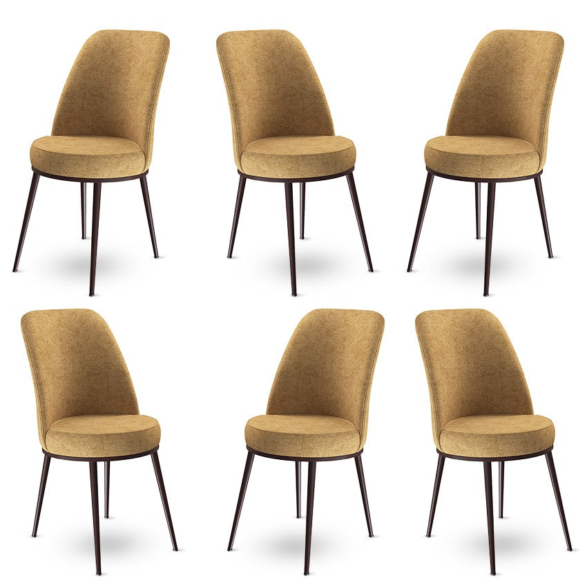 Set de scaune Dexa, Diverse culori, Diverse configurații, 45x42x89 cm - Cappuccino - Maro - 6 bucăți | SKU: 240CHR1402 | Set de scaune Dexa, 45x42x89 cm, varianta Cappuccino - Maro - 6 bucăți, produs pentru amenajarea locuinței, disponibil online în România la CasaMob