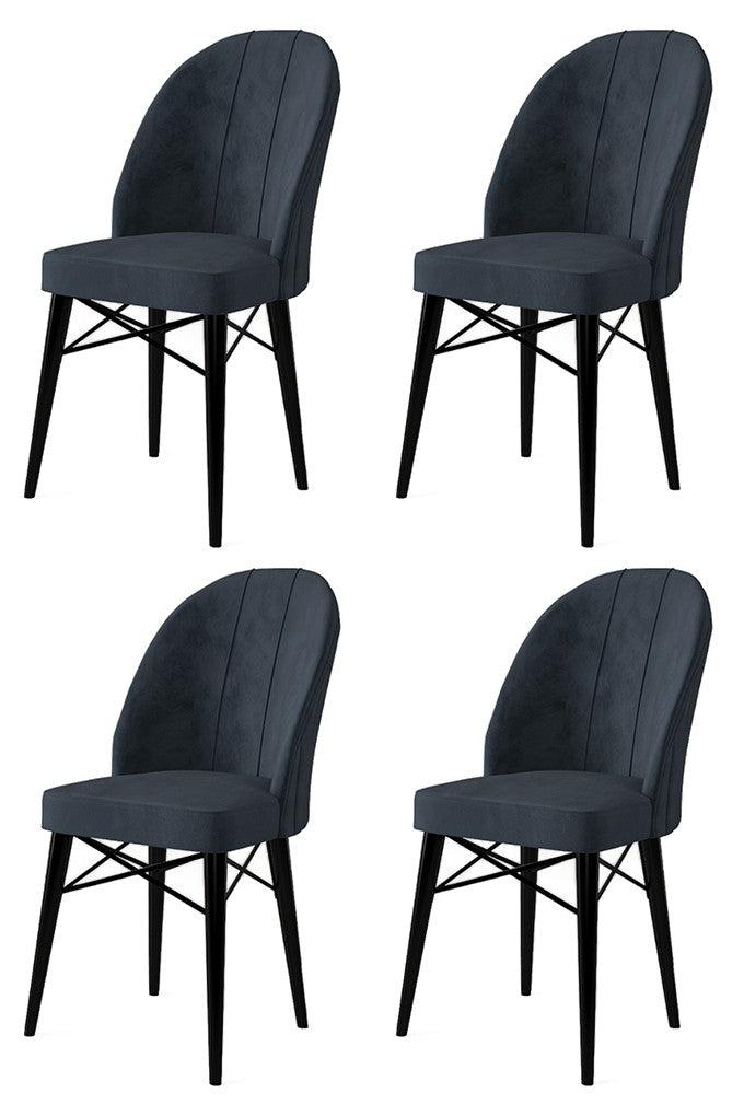 Set de scaune Ritim, Diverse culori, Diverse configurații, 44x42x96 cm - Antracit - Negru - 4 bucăți | SKU: 240CHR1456 | Set de scaune Ritim, 44x42x96 cm, varianta Antracit - Negru - 4 bucăți, produs pentru amenajarea locuinței, disponibil online în România la CasaMob