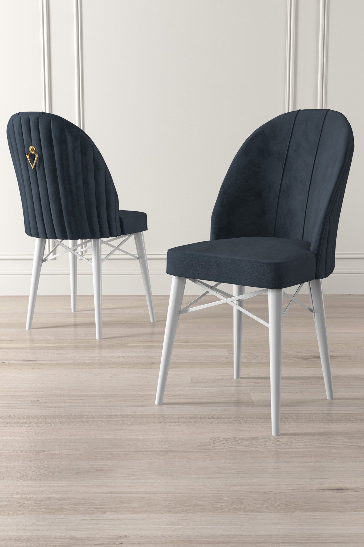 Set de scaune Ritim, Diverse culori, Diverse configurații, 44x42x96 cm - Antracit - Alb - 4 bucăți | SKU: 240CHR1471 | Set de scaune Ritim, 44x42x96 cm, varianta Antracit - Alb - 4 bucăți, produs pentru amenajarea locuinței, disponibil online în România la CasaMob