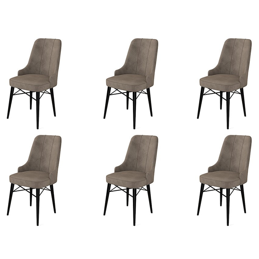 Set de scaune Pare, Diverse culori, Diverse configurații, 46x46x94 cm - Cappuccino - Negru - 6 bucăți | SKU: 240CHR1508 | Set de scaune Pare, 46x46x94 cm, varianta Cappuccino - Negru - 6 bucăți, produs pentru amenajarea locuinței, disponibil online în România la CasaMob