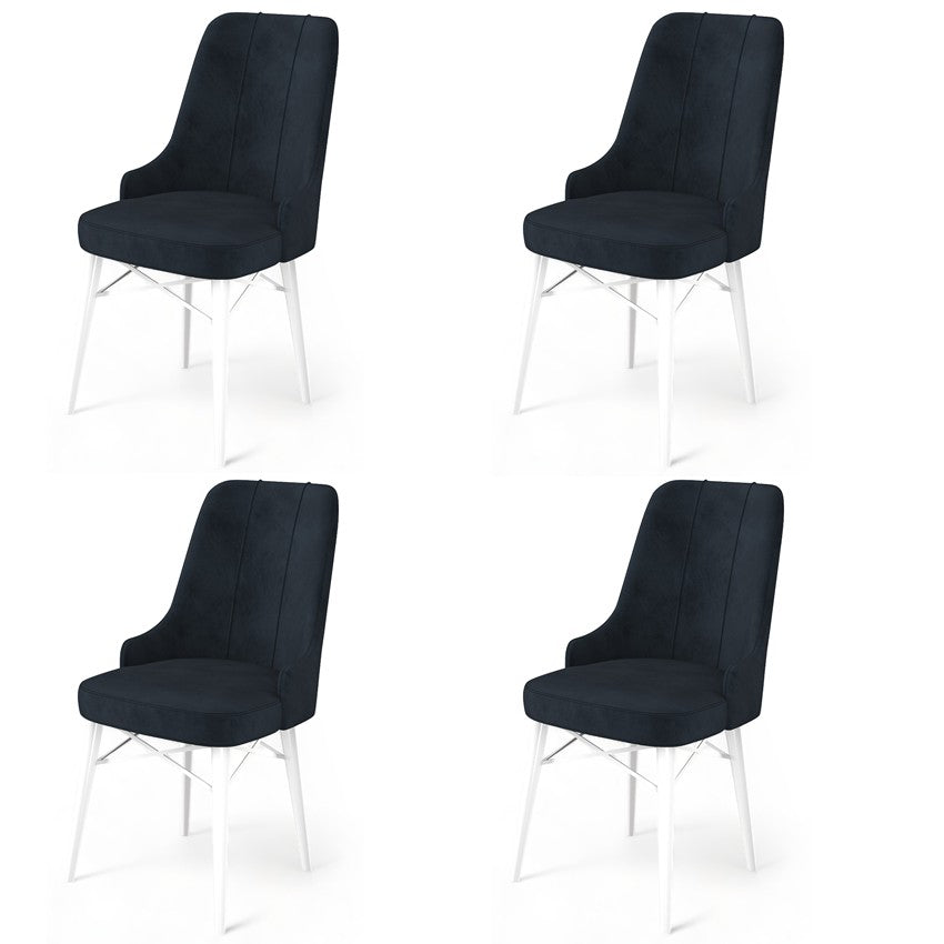 Set de scaune Pare, Diverse culori, Diverse configurații, 46x46x94 cm - Antracit - Alb - 4 bucăți | SKU: 240CHR1517 | Set de scaune Pare, 46x46x94 cm, varianta Antracit - Alb - 4 bucăți, produs pentru amenajarea locuinței, disponibil online în România la CasaMob