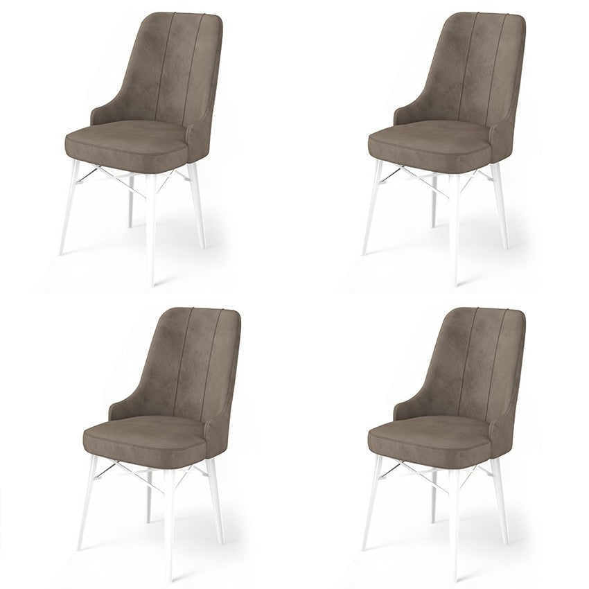 Set de scaune Pare, Diverse culori, Diverse configurații, 46x46x94 cm - Cappuccino - Alb - 4 bucăți | SKU: 240CHR1518 | Set de scaune Pare, 46x46x94 cm, varianta Cappuccino - Alb - 4 bucăți, produs pentru amenajarea locuinței, disponibil online în România la CasaMob