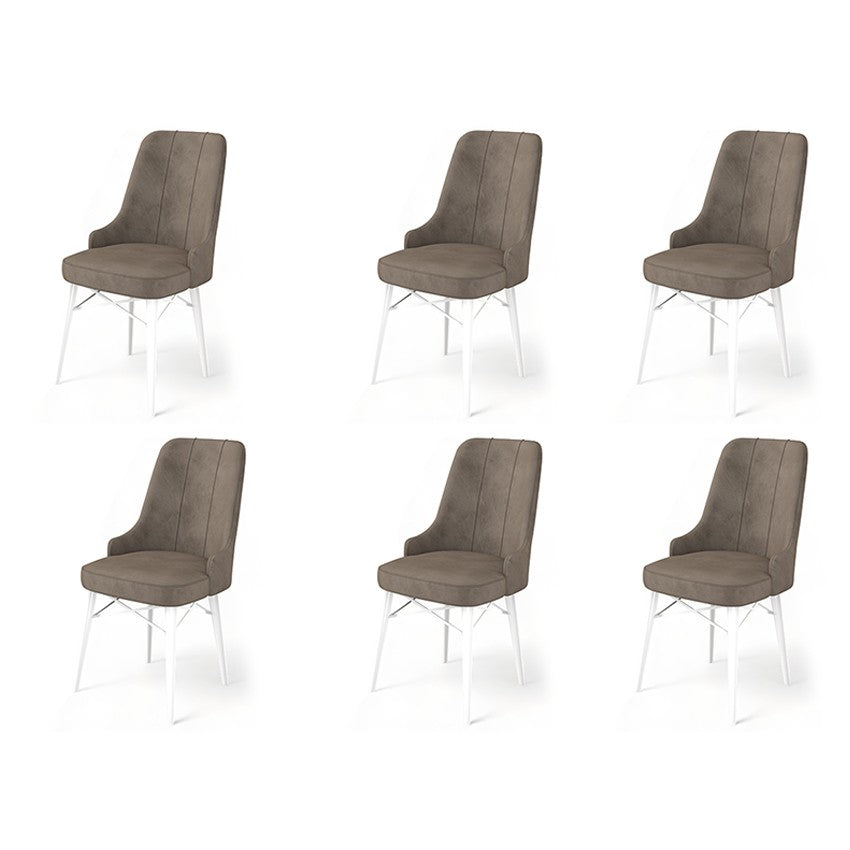 Set de scaune Pare, Diverse culori, Diverse configurații, 46x46x94 cm - Cappuccino - Alb - 6 bucăți | SKU: 240CHR1523 | Set de scaune Pare, 46x46x94 cm, varianta Cappuccino - Alb - 6 bucăți, produs pentru amenajarea locuinței, disponibil online în România la CasaMob