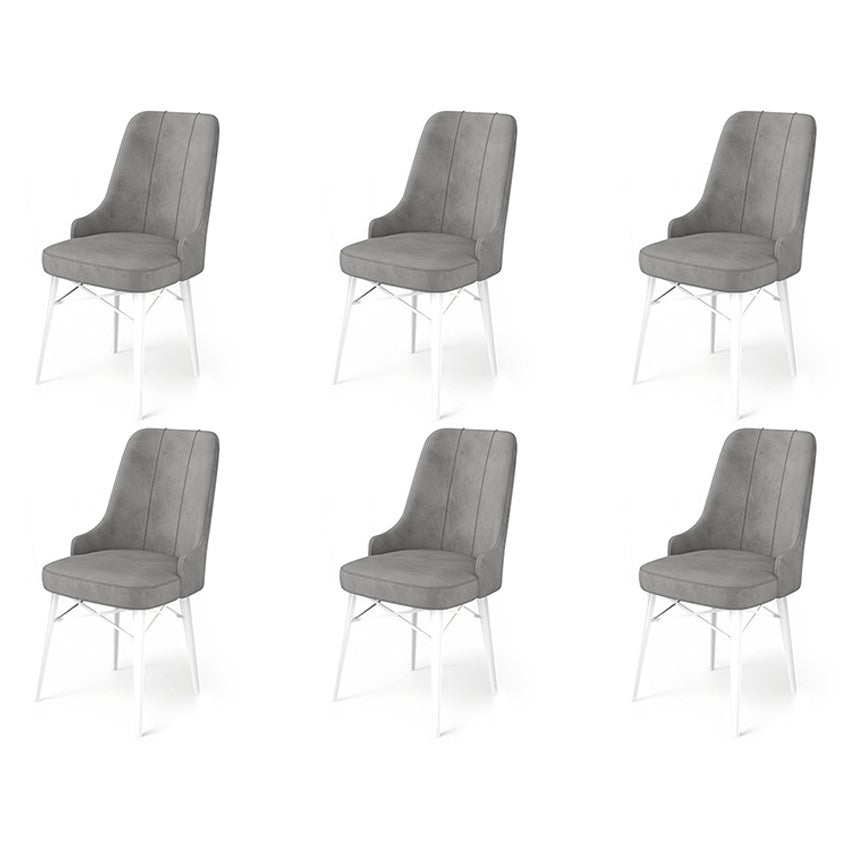 Set de scaune Pare, Diverse culori, Diverse configurații, 46x46x94 cm - Gri - Alb - 6 bucăți | SKU: 240CHR1524 | Set de scaune Pare, 46x46x94 cm, varianta Gri - Alb - 6 bucăți, produs pentru amenajarea locuinței, disponibil online în România la CasaMob