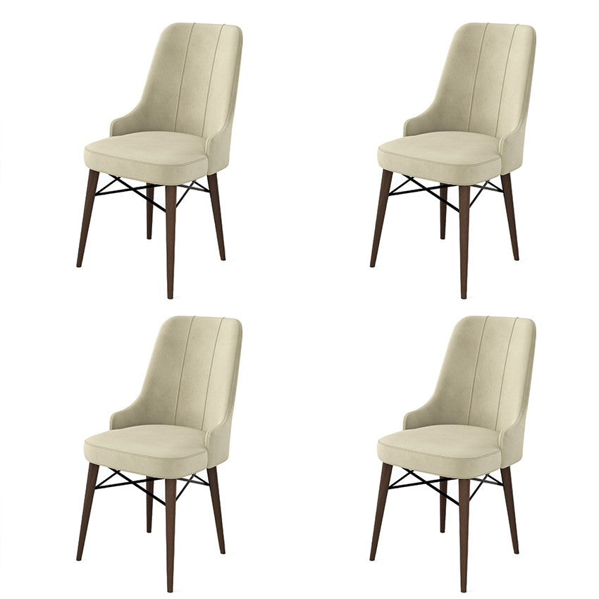 Set de scaune Pare, Diverse culori, Diverse configurații, 46x46x94 cm - Crem - Maro - 4 bucăți | SKU: 240CHR1535 | Set de scaune Pare, 46x46x94 cm, varianta Crem - Maro - 4 bucăți, produs pentru amenajarea locuinței, disponibil online în România la CasaMob