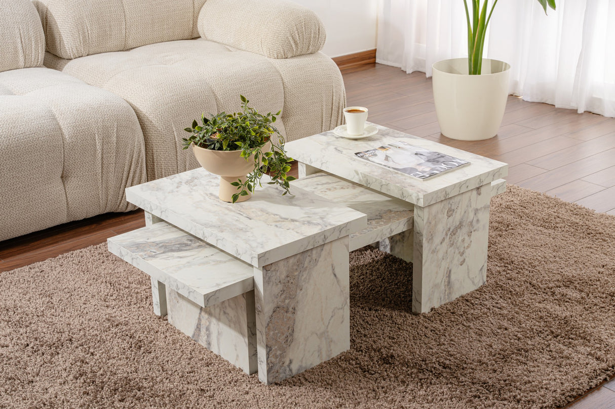 Măsuță de cafea Sanctuary - Fressia Marble, Freesia marble, 110x45x30 cm