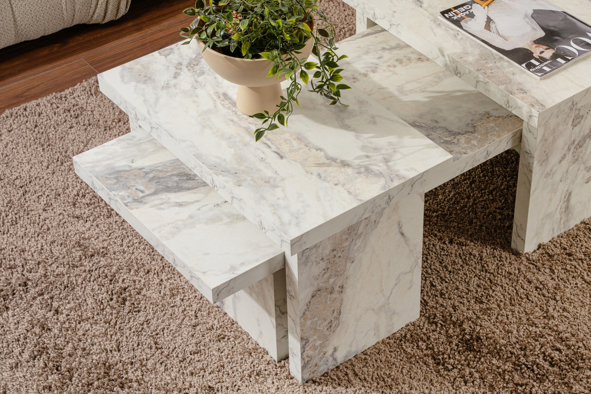 Măsuță de cafea Sanctuary - Fressia Marble, Freesia marble, 110x45x30 cm