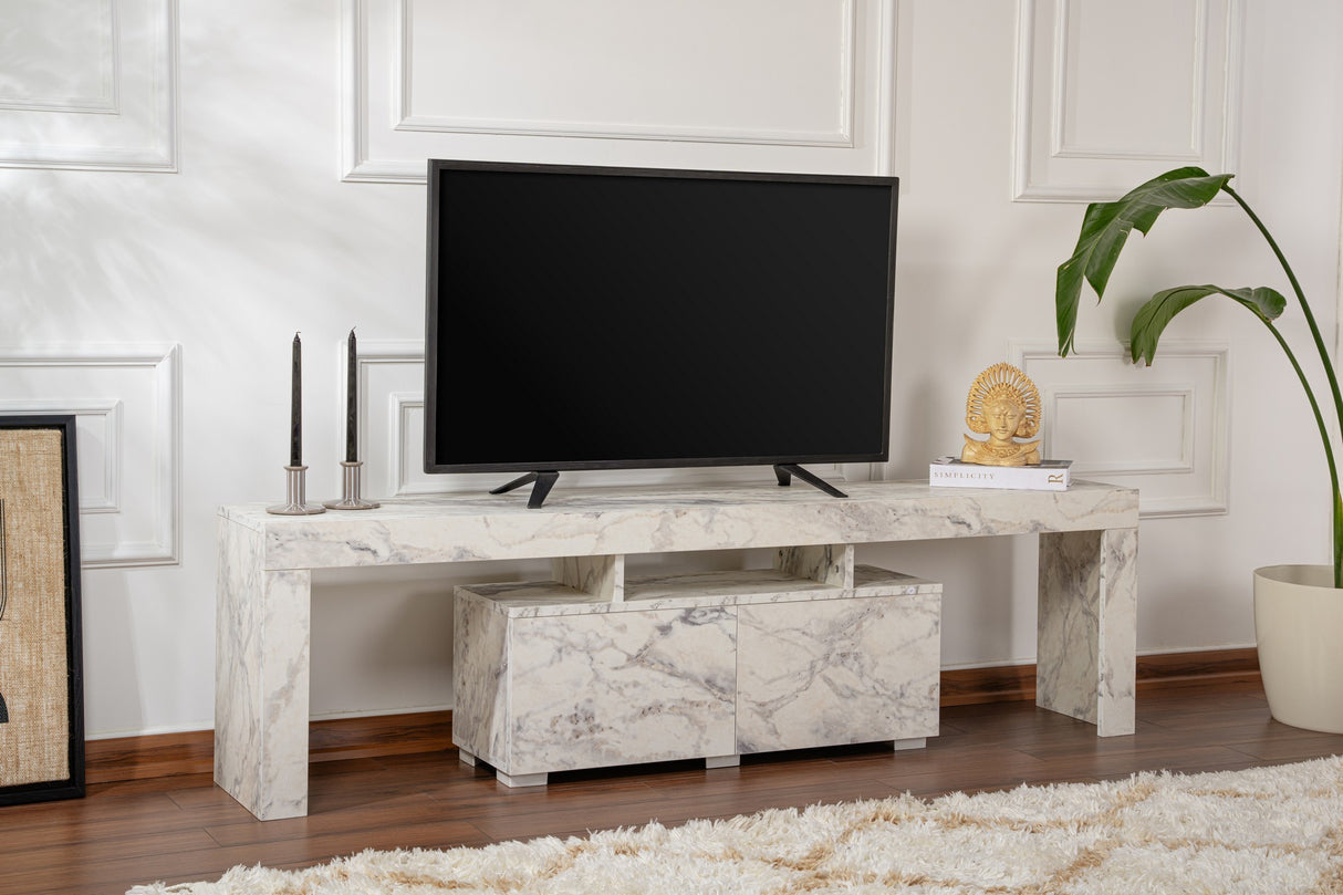 Comodă TV Enclave - Fressia Marble, Freesia marble, 180x31x50 cm