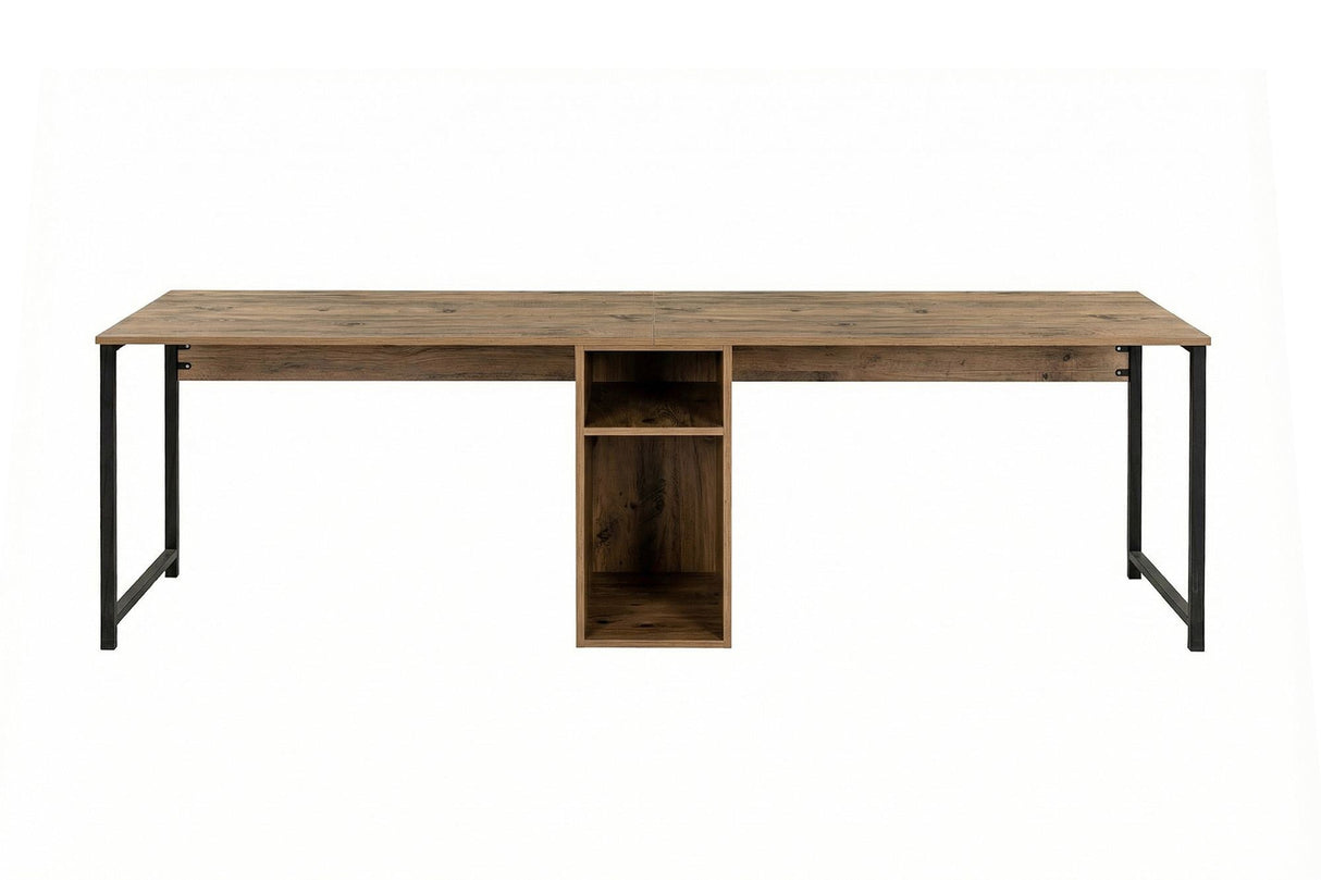 Birou Twin, Diverse culori, 240x60x74 cm - Pin atlantic - Negru | SKU: 241NRD1103 | Birou Twin, 240x60x74 cm, varianta Pin atlantic - Negru, produs pentru amenajarea locuinței, disponibil online în România la CasaMob