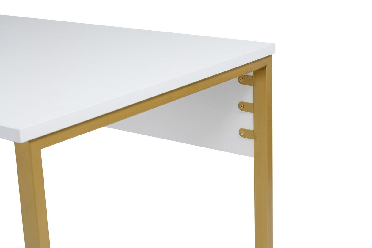 Birou Twin, Diverse culori, 240x60x74 cm - Alb - Auriu | SKU: 241NRD1105 | Birou Twin, 240x60x74 cm, varianta Alb - Auriu, produs pentru amenajarea locuinței, disponibil online în România la CasaMob