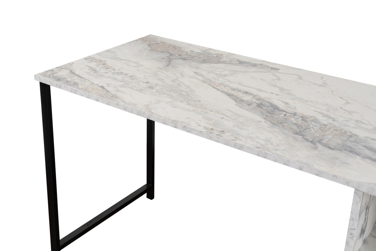 Birou Twin, Diverse culori, 240x60x74 cm - Freesia - Marble - Negru | SKU: 241NRD1106 | Birou Twin, 240x60x74 cm, varianta Freesia - Marble - Negru, produs pentru amenajarea locuinței, disponibil online în România la CasaMob