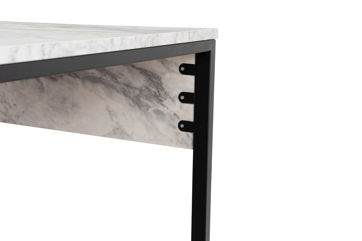 Birou Twin, Diverse culori, 240x60x74 cm - Freesia - Marble - Negru | SKU: 241NRD1106 | Birou Twin, 240x60x74 cm, varianta Freesia - Marble - Negru, produs pentru amenajarea locuinței, disponibil online în România la CasaMob