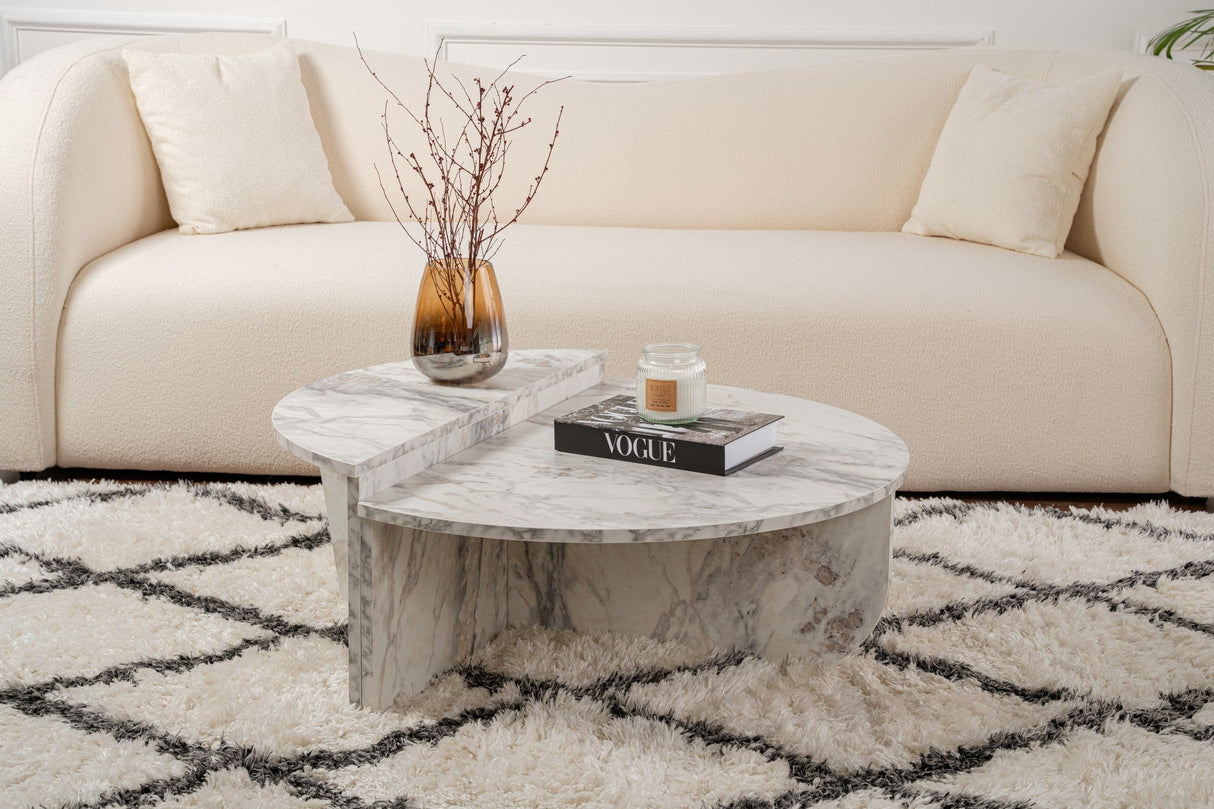 Măsuță de cafea Orion, Diverse culori, 90x60x30 cm - Freesia marble | SKU: 241NRD1203 | Măsuță de cafea Orion, 90x60x30 cm, varianta Freesia marble, produs pentru amenajarea locuinței, disponibil online în România la CasaMob