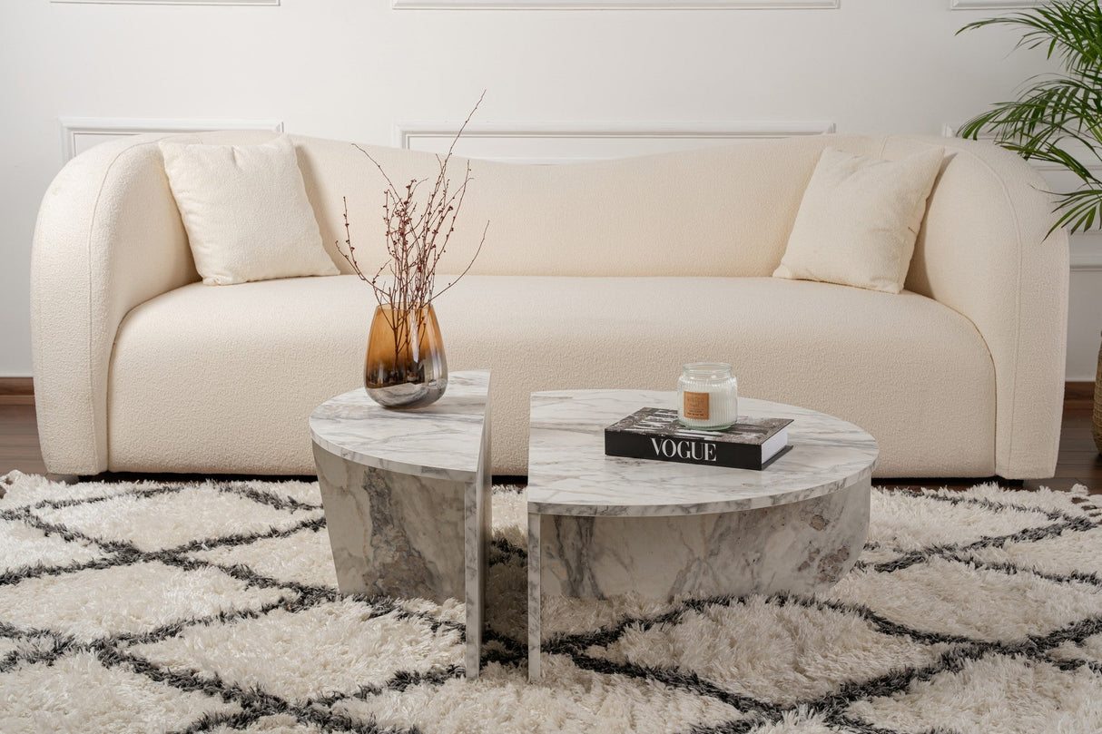 Măsuță de cafea Orion, Diverse culori, 90x60x30 cm - Freesia marble | SKU: 241NRD1203 | Măsuță de cafea Orion, 90x60x30 cm, varianta Freesia marble, produs pentru amenajarea locuinței, disponibil online în România la CasaMob
