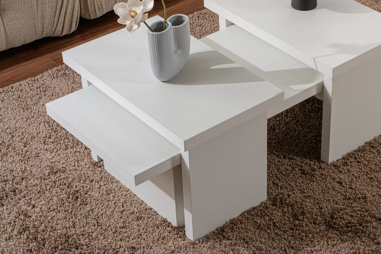 Măsuță de cafea Sanctuary, Diverse culori, 110x45x30 cm - Wood white | SKU: 241NRD1219 | Măsuță de cafea Sanctuary, 110x45x30 cm, varianta Wood white, produs pentru amenajarea locuinței, disponibil online în România la CasaMob