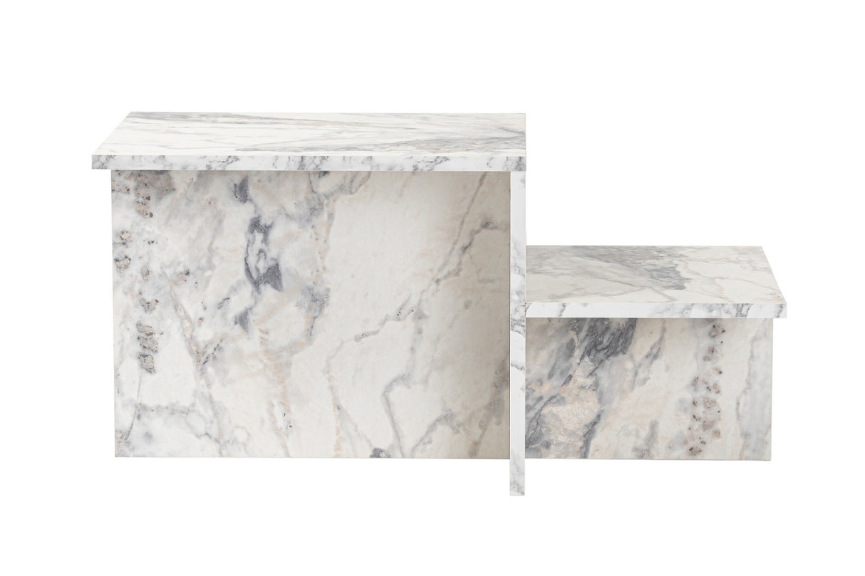 Măsuță de cafea Harmony - Fressia Marble, Freesia marble, 80x40x40 cm