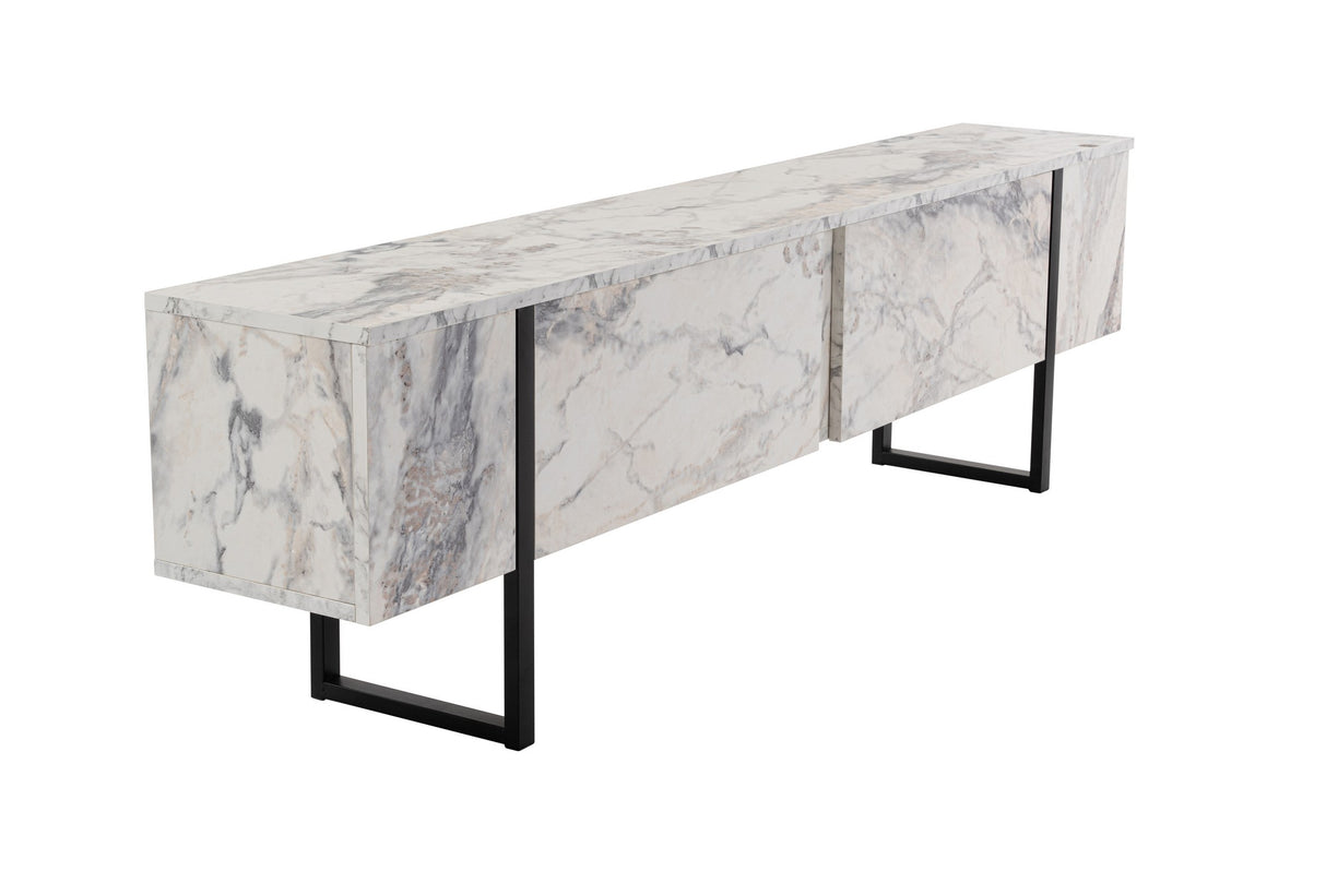 Comodă TV Serenity - Fressia, Diverse culori, 180x30x50 cm - Freesia marble - Negru | SKU: 241NRD1306 | Comodă TV Serenity - Fressia, 180x30x50 cm, varianta Freesia marble - Negru, produs pentru amenajarea locuinței, disponibil online în România la CasaMob