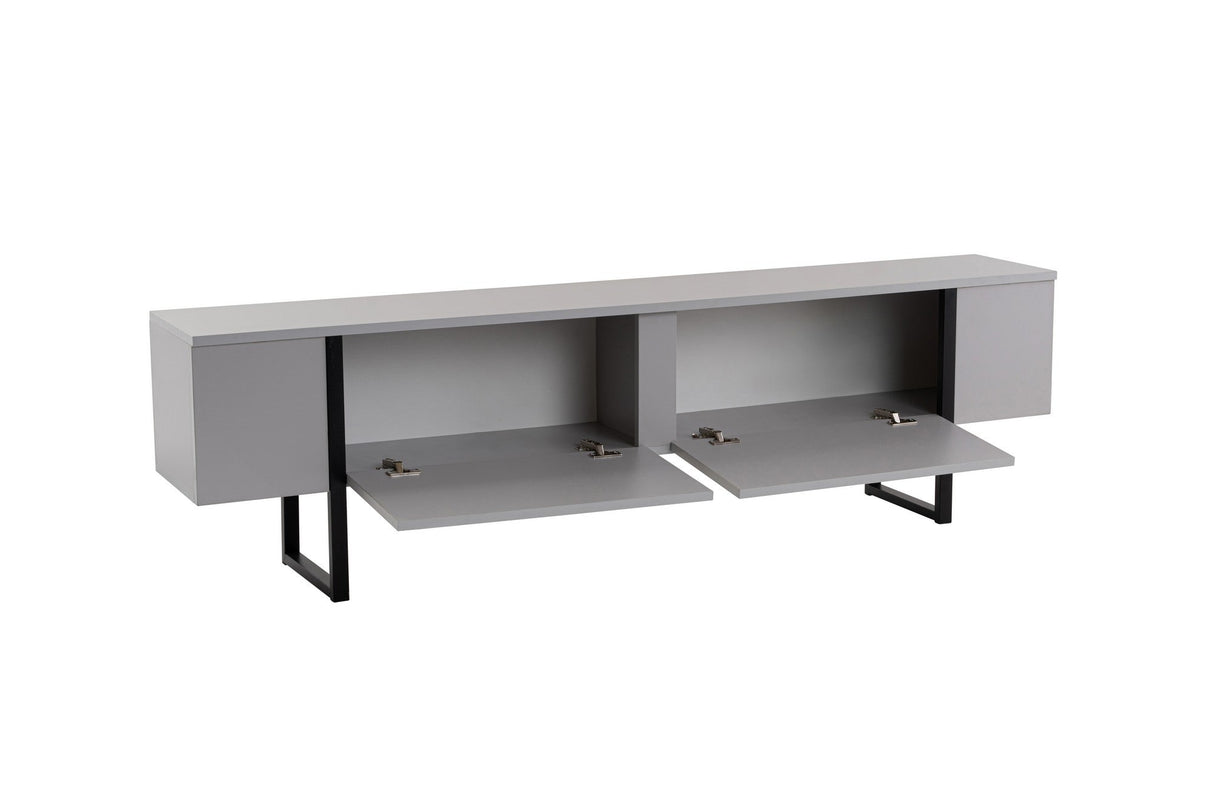 Comodă TV Serenity, Diverse culori, 180x30x50 cm - Gri - Negru | SKU: 241NRD1310 | Comodă TV Serenity, 180x30x50 cm, varianta Gri - Negru, produs pentru amenajarea locuinței, disponibil online în România la CasaMob