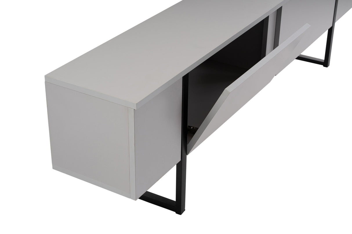 Comodă TV Serenity, Diverse culori, 180x30x50 cm - Gri - Negru | SKU: 241NRD1310 | Comodă TV Serenity, 180x30x50 cm, varianta Gri - Negru, produs pentru amenajarea locuinței, disponibil online în România la CasaMob