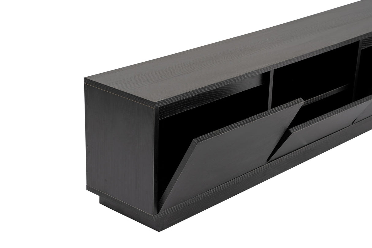Comodă TV Vanguard, Diverse culori, 160x30x42 cm - Wood black | SKU: 241NRD1316 | Comodă TV Vanguard, 160x30x42 cm, varianta Wood black, produs pentru amenajarea locuinței, disponibil online în România la CasaMob