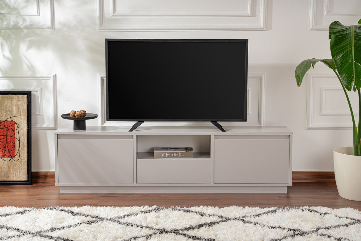 Comodă TV Vanguard, Diverse culori, 160x30x42 cm - Gri | SKU: 241NRD1317 | Comodă TV Vanguard, 160x30x42 cm, varianta Gri, produs pentru amenajarea locuinței, disponibil online în România la CasaMob