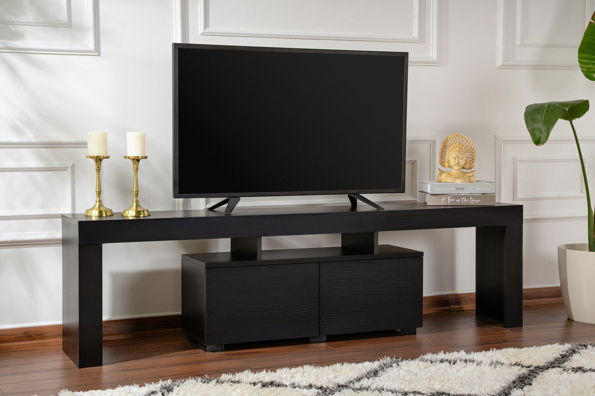 Comodă TV Enclave, Diverse culori, 180x31x50 cm - Wood black | SKU: 241NRD1321 | Comodă TV Enclave, 180x31x50 cm, varianta Wood black, produs pentru amenajarea locuinței, disponibil online în România la CasaMob