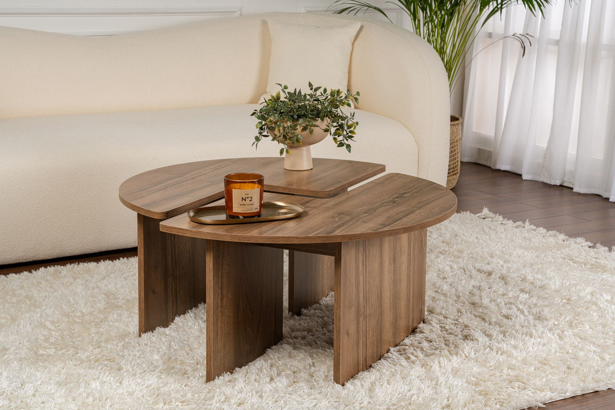 Măsuță de cafea Moira, Diverse culori - Venezia walnut | SKU: 241NRD1329 | Măsuță de cafea Moira, varianta Venezia walnut, produs pentru amenajarea locuinței, disponibil online în România la CasaMob