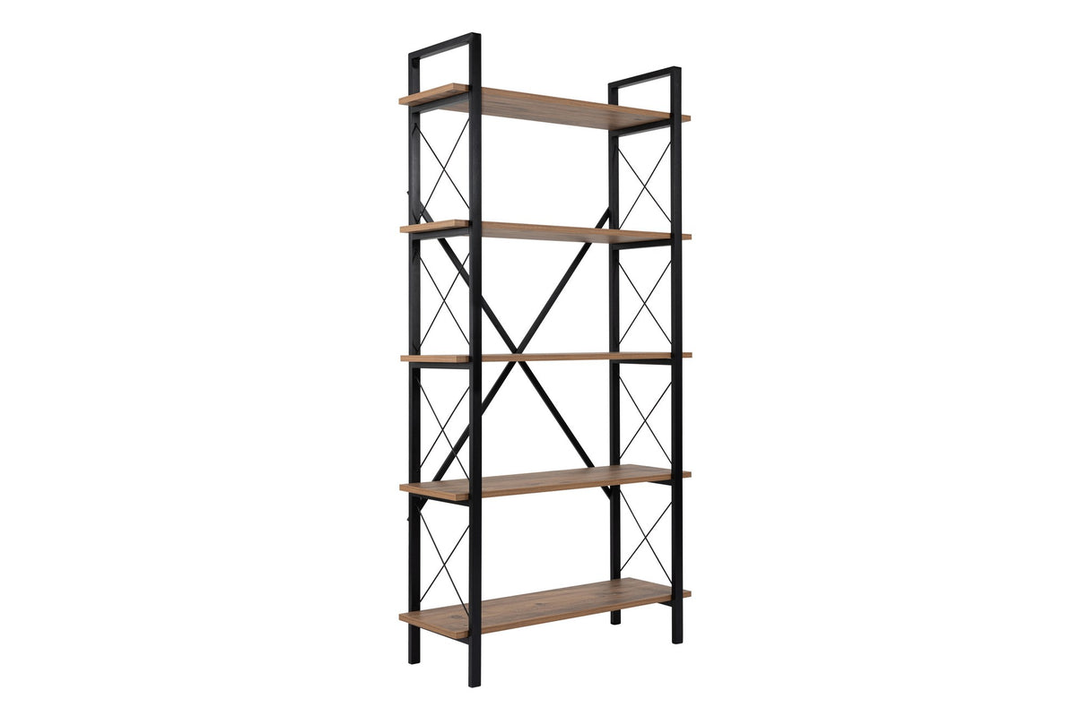 Bibliotecă Elysian, Diverse culori, 90x34x180 cm - Pin atlantic - Negru | SKU: 241NRD1332 | Bibliotecă Elysian, 90x34x180 cm, varianta Pin atlantic - Negru, produs pentru amenajarea locuinței, disponibil online în România la CasaMob