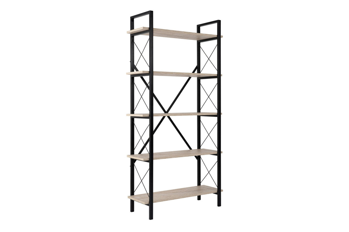Bibliotecă Elysian, Diverse culori, 90x34x180 cm - Travertin - Negru | SKU: 241NRD1336 | Bibliotecă Elysian, 90x34x180 cm, varianta Travertin - Negru, produs pentru amenajarea locuinței, disponibil online în România la CasaMob
