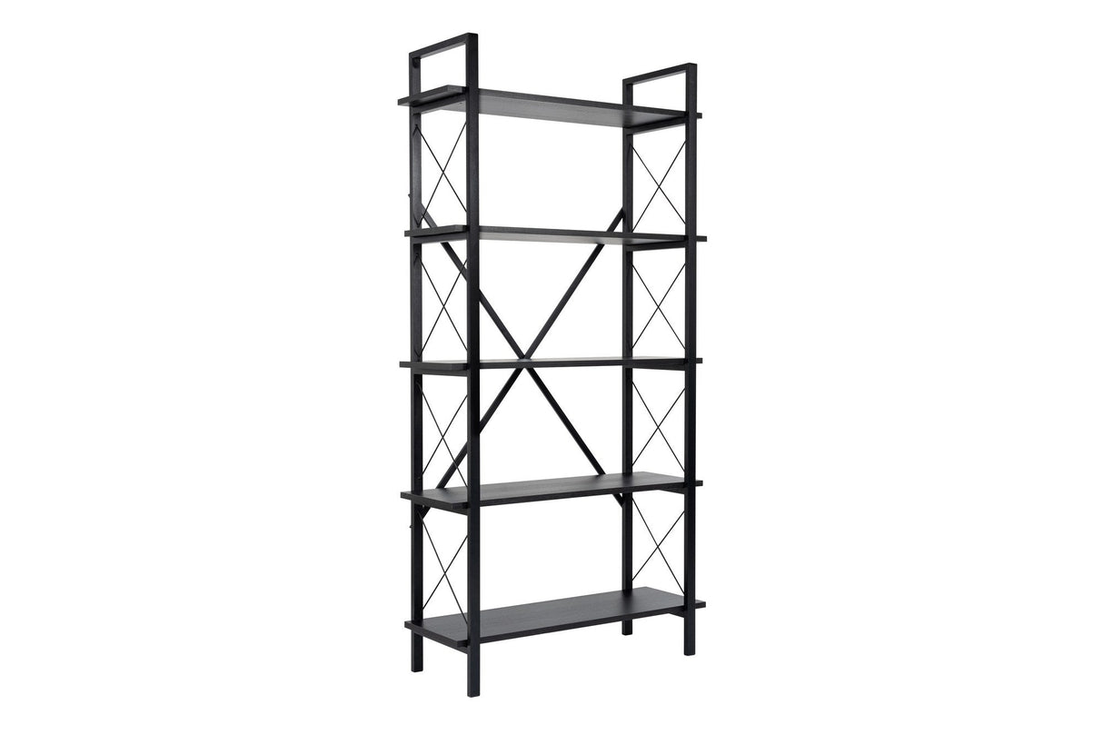 Bibliotecă Elysian, Diverse culori, 90x34x180 cm - Wood black - Negru | SKU: 241NRD1338 | Bibliotecă Elysian, 90x34x180 cm, varianta Wood black - Negru, produs pentru amenajarea locuinței, disponibil online în România la CasaMob